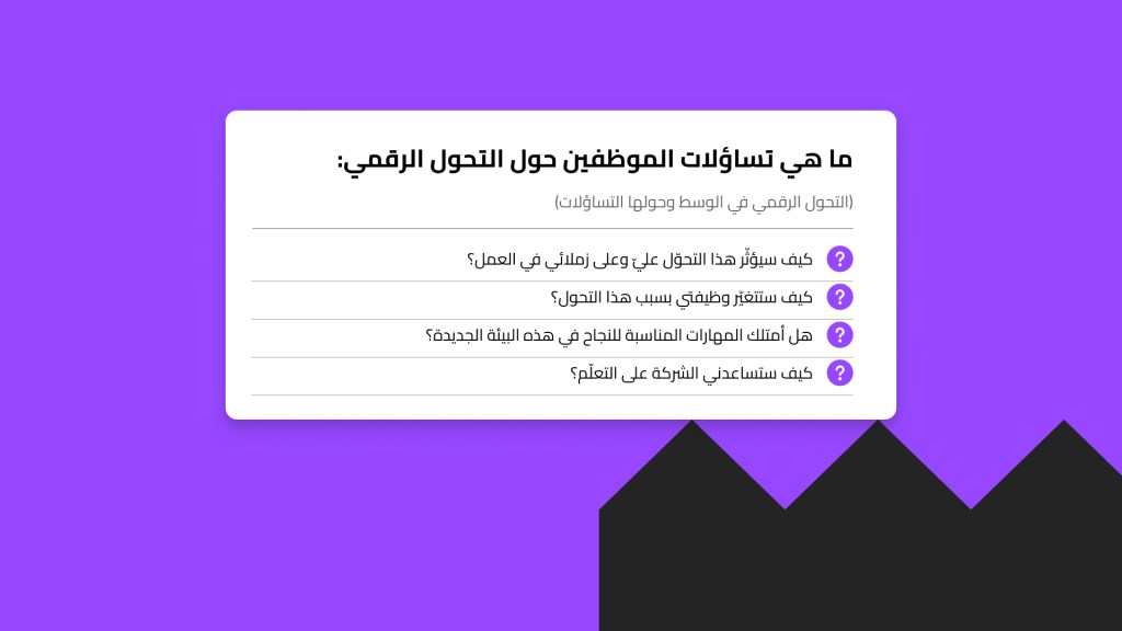 ما هي تساؤلات الموظفين حول التحول الرقمي_