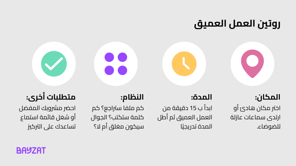 روتين العمل العميق