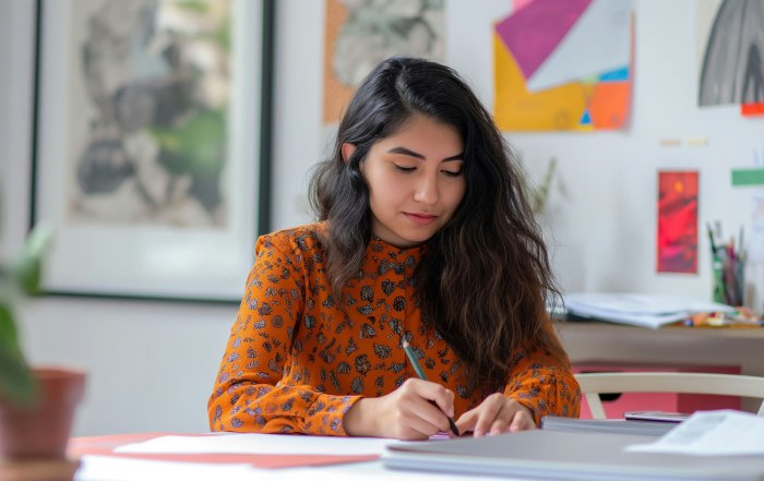 HR professional drafting a company letter for their employee