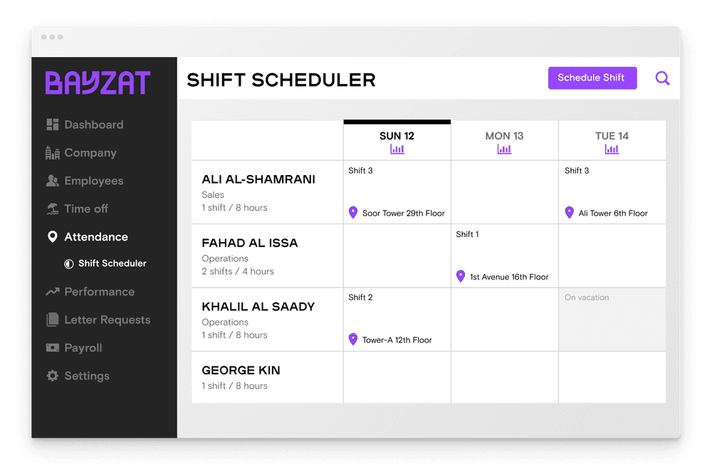 shift schedules with ease