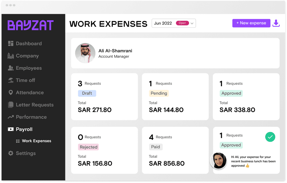 WORK EXPENSE MANAGEMENT