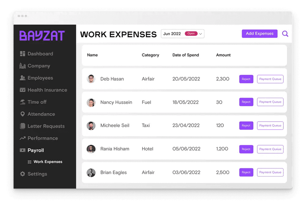 Expense & Reimbursements Management