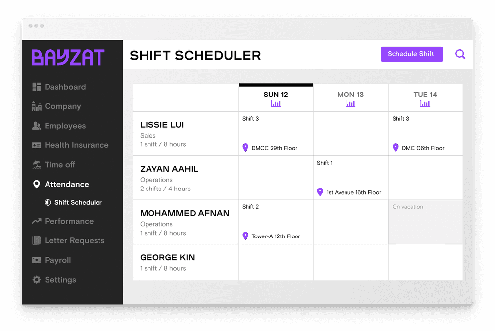 shift schedules with ease