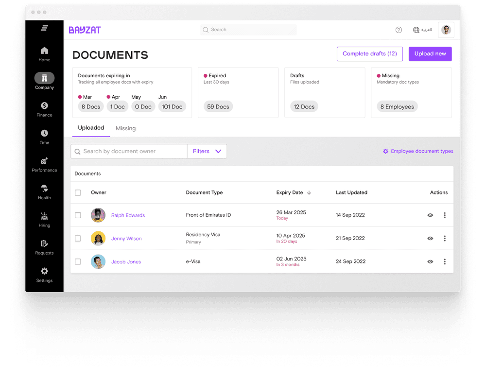 Company and Employee Records