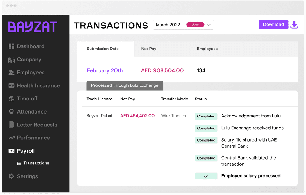 Payroll Transactions