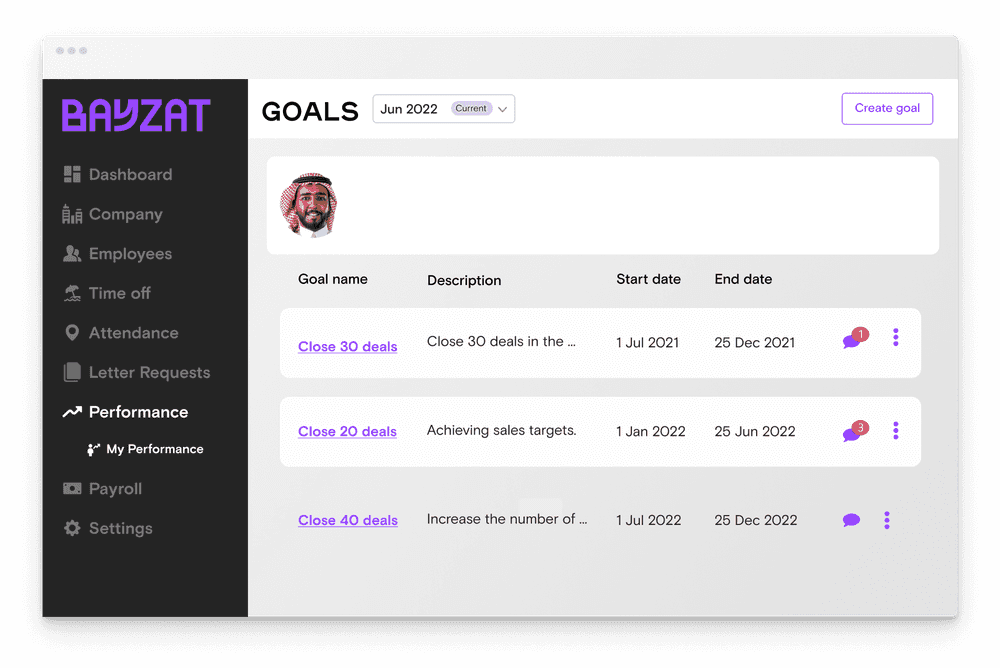 Set easy & trackable goals