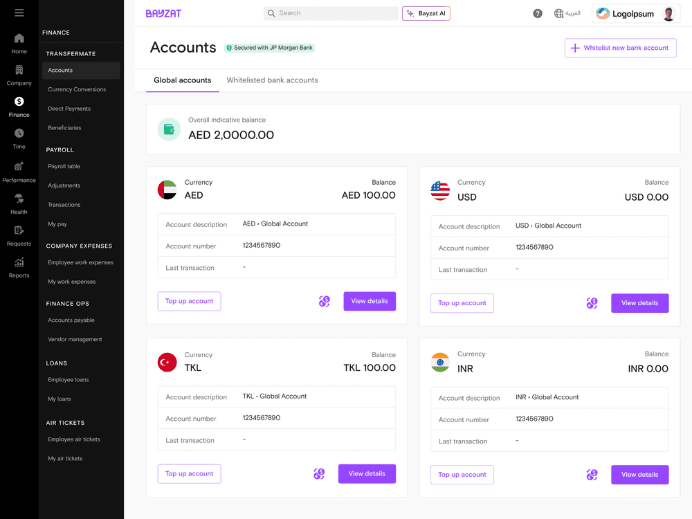Multi-Currency Accounts