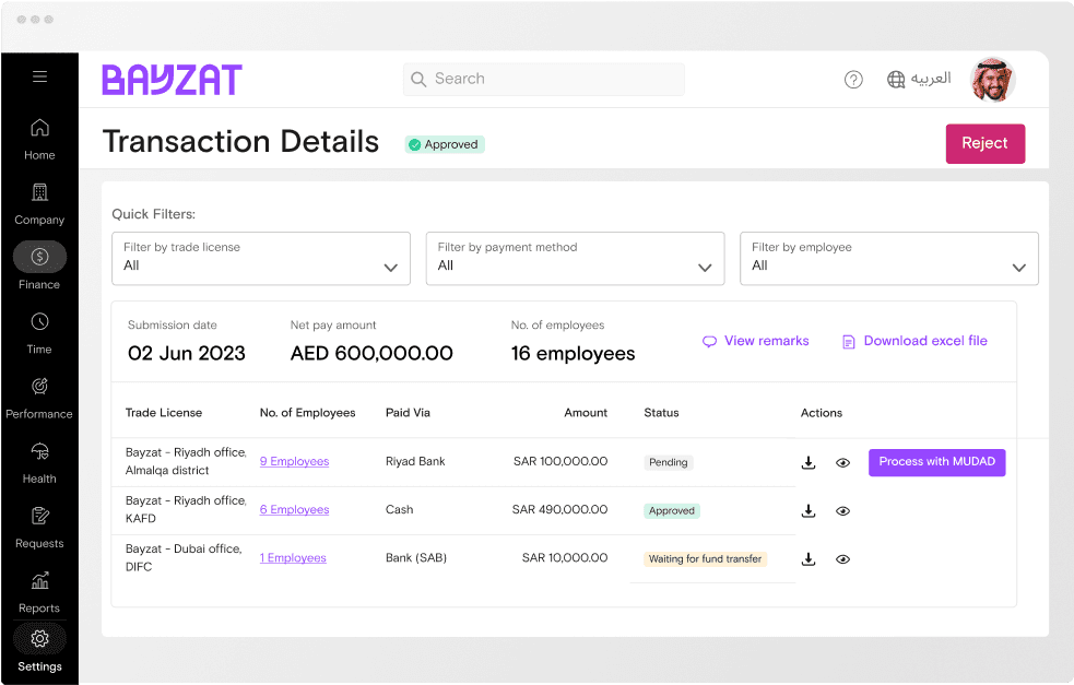 Automated, Localized Payroll with Mudad Integration