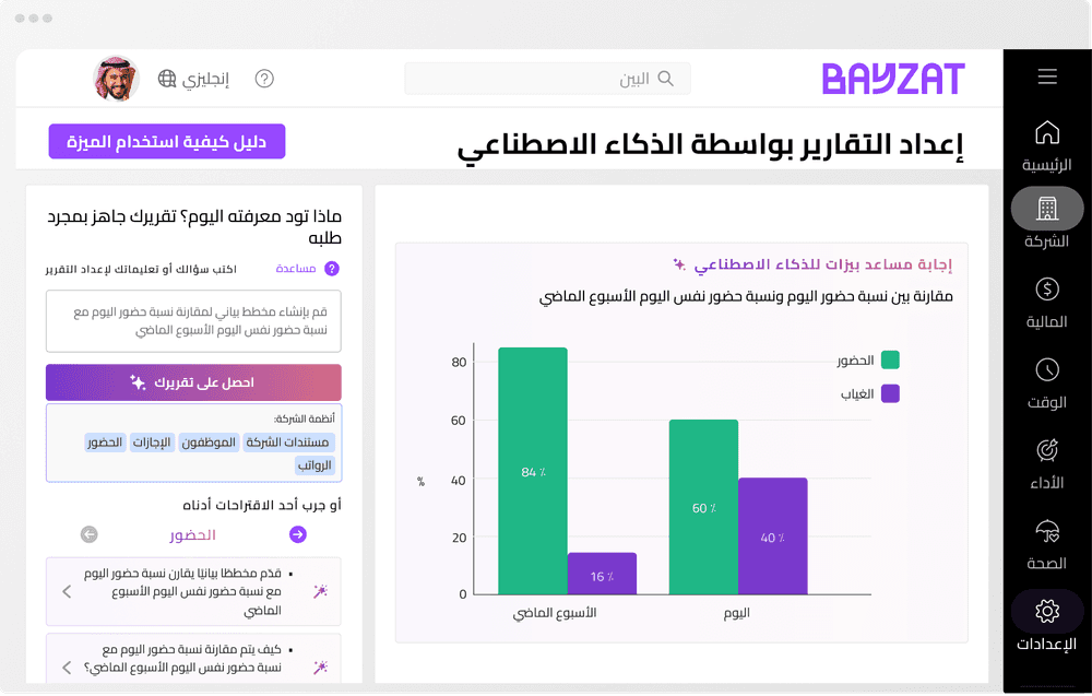 إعداد التقارير بواسطة الذكاء الاصطناعي